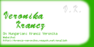 veronika krancz business card